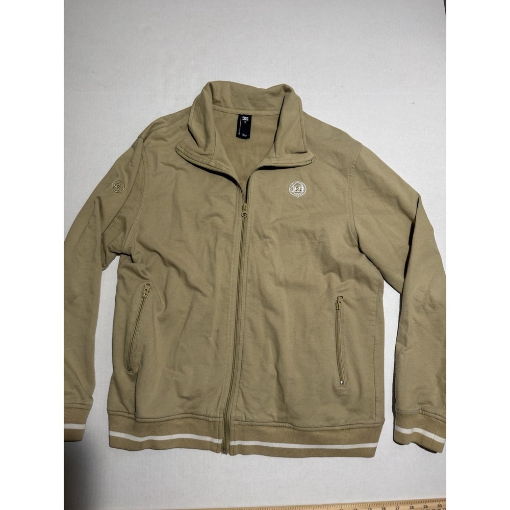Y2K DC‎ Skateboard Sk8 Men's Beige Full Zip Jacket, Large